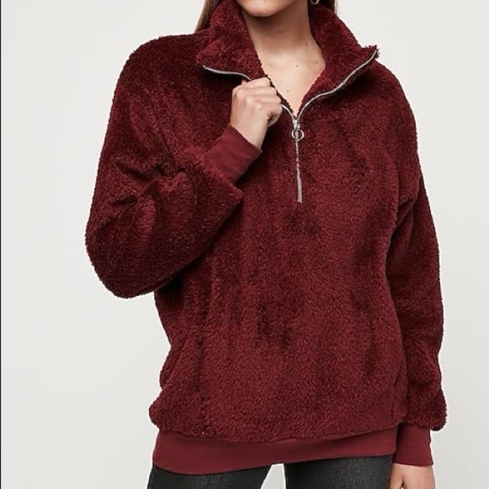 Express maroon sherpa